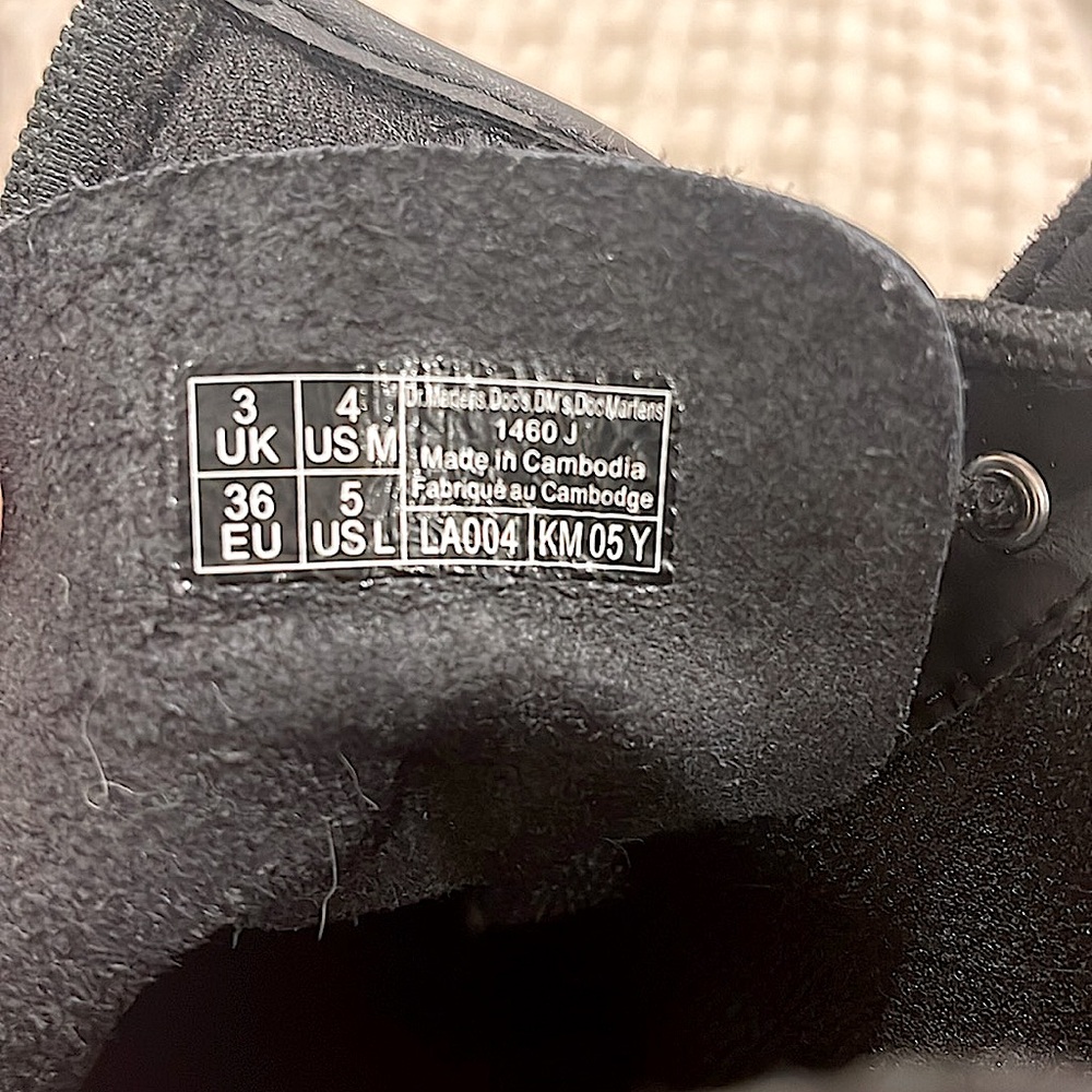 Kids Doc Martens Black Leather Boots (Big-Girls) - Picture 4 of 4